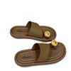 Pantuflas de comercio electrónico del sudeste asiático al por mayor con sensación de excremento para mujer, falda de verano simple y de moda estilo francés para la noche - se puede usar en lugar de pelo