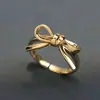 Diseño creativo transfronterizo europeo y americano, anillo abierto de moda con lazo versátil para mujer, joyería personalizada tridimensional anudada