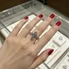 Anel simples e versátil da série prata, anel geométrico de dedo indicador com borla de lava, anel aberto personalizado para meninas e casais, moderno para homens