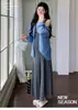 Conjunto de Vestido de Maternidad Primavera/Verano 2026 Nuevo de Moda para Mamá Embarazada Estilo Francés Vestido de Primavera que No Muestra el Embarazo, Vestido de Tirantes