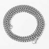 Acero Inoxidable 304 Cadena Cuadrada de Perlas Acero Titanio Cuadrado Collar Colgante de Perlas con Cadena Accesorios de Joyería de Acero