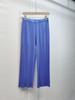 Traje plisado de moda 2025 Primavera y Verano Nuevo Cuello redondo de alta gama Versátil Camiseta Color sólido Suelto Casual Pantalón recto