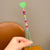 Llavero de Cuerda Trenzada Nudada con Cuentas Hecho a Mano Color Caramelo Coreano Lanyard Colgante de Bolso de Moda Creativo Lote