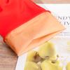Novas luvas domésticas de látex cor sólida com forro de fleece para limpeza, boca larga, luvas de acabamento para lavar vegetais, luvas domésticas para esfregão