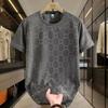 Verão Nova Chegada Top Masculino de Manga Curta Nova Chegada Moda Masculina Jacquard Cor Sólida Manga Curta Respirável Verão Moderno Gola Redonda T
