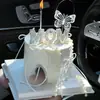 Decoración para Pastel Día de las Madres 2025 Perla Topper Mamá Corazón Hermoso Espejo Mariposa Decoración Cumpleaños Mamá