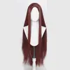 Peruca Cabelo Longo Liso Cosplay Universal Repartição Média Colorida Cabelo Longo Liso Adereço de Cabeça 100cm Anime Homens e Mulheres Cos