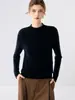 Elegante Suéter de Cashmere com Gola de Renda para Mulheres, Outono e Inverno, Tricô Vazado Solto, Suéter Base de Lã com Mangas Trançadas