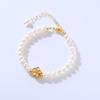 Verano Nueva Moda Flor Perla Natural Pulsera de Mujer Simple y Generosa Elegante Estilo Frío Cuentas Accesorios de Pulsera