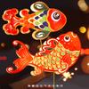 Festival do Meio do Outono Estilo Chinês Patrimônio Cultural Imaterial Lanterna de Peixe Artesanal DIY Pacote de Material para Fazer Crianças Lanterna Estilo Antigo Lanterna de Peixe Koi Flor de Papel