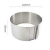 Anel de Mousse de Aço Inoxidável Transfronteiriço Molde de Camada de Queijo Anel de Bolo Redondo Telescópico Forma de Bolo Ferramentas de Confeitaria