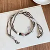 Colar com Pingente Acrílico de Tecido Boêmio Corrente de Clavícula Versátil da Moda Joias Elegantes de Nicho para Mulheres