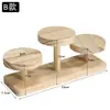 Estante de Almacenamiento de Madera Maciza Figura Estilo Japonés Soporte de Exhibición para Accesorios Joyería Pendiente Anillo Portador Fotografía de Muñecas Estante de Madera de Múltiples Niveles