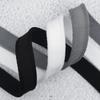 En stock, sujetador de bobina de acero engrosado de nailon de 1 cm, color blanco y negro, copa de flanco, manga de hueso de goma, manga de espina de pescado microelástica