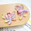 Joyería de Mariposa Libélula Flash de Color Transparente DIY Accesorios de Resina Pegamento Crema Funda de Teléfono Adorno para la Cabeza Material Cuerda para el Cabello Venta al por Mayor