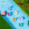Micro-paisagem Bonito Fino Glitter Amarelo Pato Boneca Pingente Paisagismo Resina Decorações Acessórios Mini Pequenos Ornamentos