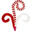 Palo Retorcido Decorativo de Peluche Navideño Recortes Jarrón Decoración DIY Sala de Estar Arreglo Floral Palo Retorcido de Peluche Navideño Recortes