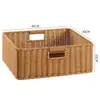Cesta de Armazenamento para Gabinete Kens Mesa de Centro Japonesa Caixa de Diversos Rattan Sintético Trançado Cesta de Armazenamento para Entrada Casa Caixa de Armazenamento para Mesa