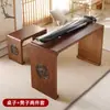 Mesa Taburete de Madera Maciza para Guqin Resonancia Mesa de Paulownia para Guzheng Mesa Antigua de Estudio China Mesa para Caligrafía Mesa para Caligrafía y Pintura Mesa de Té Zen