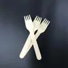Cuchillo, Tenedor y Cuchara Desechables de Madera Set de Cubiertos de Madera Cuchara para Helado Cuchara para Postre Empaque Individual Cuchara de Madera para Llevar Vajilla Ecológica