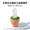 Jingde Jewelry Ornamento de Pedra Bruta de Cristal Natural Micro Paisagem DIY Plantas em Vasos Simuladas Decorações de Mesa de Escritório