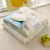 Colcha de Gasa Lavada Arrugada Clase A Verano Grado Madre y Bebé Lavable a Máquina Colcha de Aire Acondicionado Niños Estudiantes Dormitorio Núcleo de Colcha Delgado