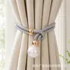 Stock de Fábrica Transfronterizo TEMU Cortina de Perlas Sujeta Cortinas Cuerda de Sujeción Decoración Hebilla de Cortina de Lujo Ligero Ajustable Sujetador Venta al por Mayor