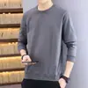 Sudadera para hombre, nuevo modelo primavera y otoño 2025, cuello redondo, corte holgado, top de otoño sin capucha, chaqueta de manga larga para adolescentes