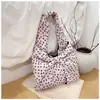 Bolso de Hombro de Lona Trendy Dulce Floral Estilo Coreano Nuevo Estilo Ins Lazo Lindo Trendy para el Trabajo