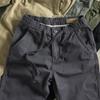 Pantalones Cortos Ajustados de Color Sólido con Cordones en la Cintura Elástica Delgada de Verano para Hombre Pantalones de Pierna Estrecha de Algodón Elástico Pantalones Casuales Versátiles de Moda para Hombre