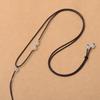 Collar colgante de jade de ágata fina y simple con cordón tejido a mano con hebilla de seguridad de jade para hombres y mujeres con cabestro de cuerda