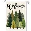 Nova Bandeira de Jardim com Flores e Plantas Primavera Verão Poliéster Impressão Dupla Face Bandeira de Quintal Decoração de Rua Jardim de Casa Exterior