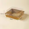 Caja de embalaje para sándwich, caja rectangular para pastel de nieve, caja desechable para pastel de hebras de carne, caja de embalaje para tiramisú