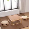 Mesa Quadrada Pequena de Tatami, Mesinha de Centro Pequena Estilo Japonês, Mesa para Varanda de Casa e Janela Saliente, Mesa Baixa Estilo Zen, Mesa Quadrada para Chá, Mesa Kang