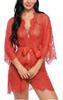 Ropa Interior Sexy Nueva Europea y Americana Ropa de Dormir Sexy de Encaje Kimono para Mujer Ropa Interior de Muñeca Pijama de Malla