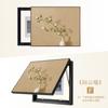 Caixa de medidor de vento de log pintura decorativa Caixa de distribuição de vento creme nórdico cobrindo pintura pendurada planta verde portão elétrico caixa interruptor mural