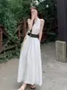 Novo Vestido Base Elegante da Moda, Famoso na Internet, de Alta Qualidade, Estiloso, de Luxo Leve, com Decote V, Acinturado, para o Verão