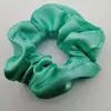 Scrunchies de Tamaño Mediano en Stock al por Mayor del Fabricante, Estilo Ins, Color Sólido Fresco de Satén, Gomas para el Cabello Deportivas para Mujer