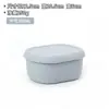 Fiambrera Ovalada de Silicona Pura Juego de Tres Piezas Apilable Almacenamiento tamaño pequeño Recipiente para Comida de Bebé Caja Conservadora de Frescura con Tapa traje