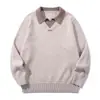 Marca retro de moda estilo japonés Rumeng, suéter de punto falso de dos piezas con cuello en V, unisex, corte holgado, colección de otoño, top de punto casual para parejas
