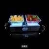 Plato de frutas ktv plato plato bar plato de aperitivos acero inoxidable luminoso frutero estante recargable fuente de frutas led plato de aperitivos creativo