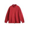 Cárdigan de punto versátil de color liso con cremallera para hombre, suéter de punto popular para otoño e invierno, chaqueta suéter ajustada para hombre, prenda exterior con cuello alto medio