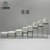 Pele Cuidado Luna Nova Tampa Curva 150ml Garrafa de Vidro Parede Grossa Redonda Reta 30ml Essência Fundo Espesso Garrafa de Conjunto Cosmético