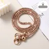 Lujosa Cadena de Moda con Pedrería, Perlas Redondas, Completamente de Diamante, para Teléfono Móvil, Elegante Cadena Larga de Cristal de Colores, Bolso Cruzado con Correa de Hombro