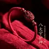 Pulseira de Cinábrio com Fio Vermelho, Pulseira Tecida dos Doze Signos do Zodíaco para Mulheres, Oito Deidades Guardiãs, Buda Natalino para Homens, Tecida à Mão