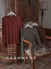 Capa base de cachemir de Cachemira con cuello redondo 11289, nuevo top suave de una sola pieza otoño/invierno