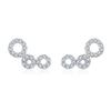 Aretes de Plata S925 para Mujer Estilo Coreano Moda Simple Redondos Huecos Aretes de Diamante Celebridad de Internet Transmisiones en Vivo Explosiones Joyería de Plata