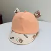 Gorra Suave con Visera de Pato y Orejas de Oso Dobles 3D para Bebé, Bonito Sombrero de Sol para Bebé