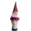 CY decoração de festa de Natal transfronteiriça nova desenho animado chapéu de Natal escovado feriado de Natal criativo chapéu de Natal com estampagem a quente