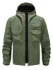 Chaqueta Cortavientos Versátil de Color Sólido para Hombre Nueva Otoño 2026, Chaqueta Deportiva Casual con Capucha de Otoño